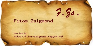 Fitos Zsigmond névjegykártya